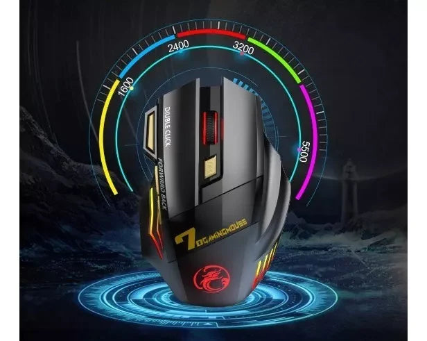 Mouse Recarregável Gw X7 Sem Fio