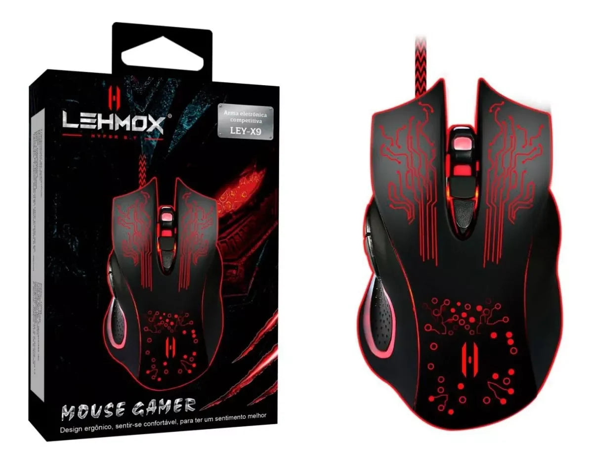 Mouse Gamer Com 6 Botões Ley-x9