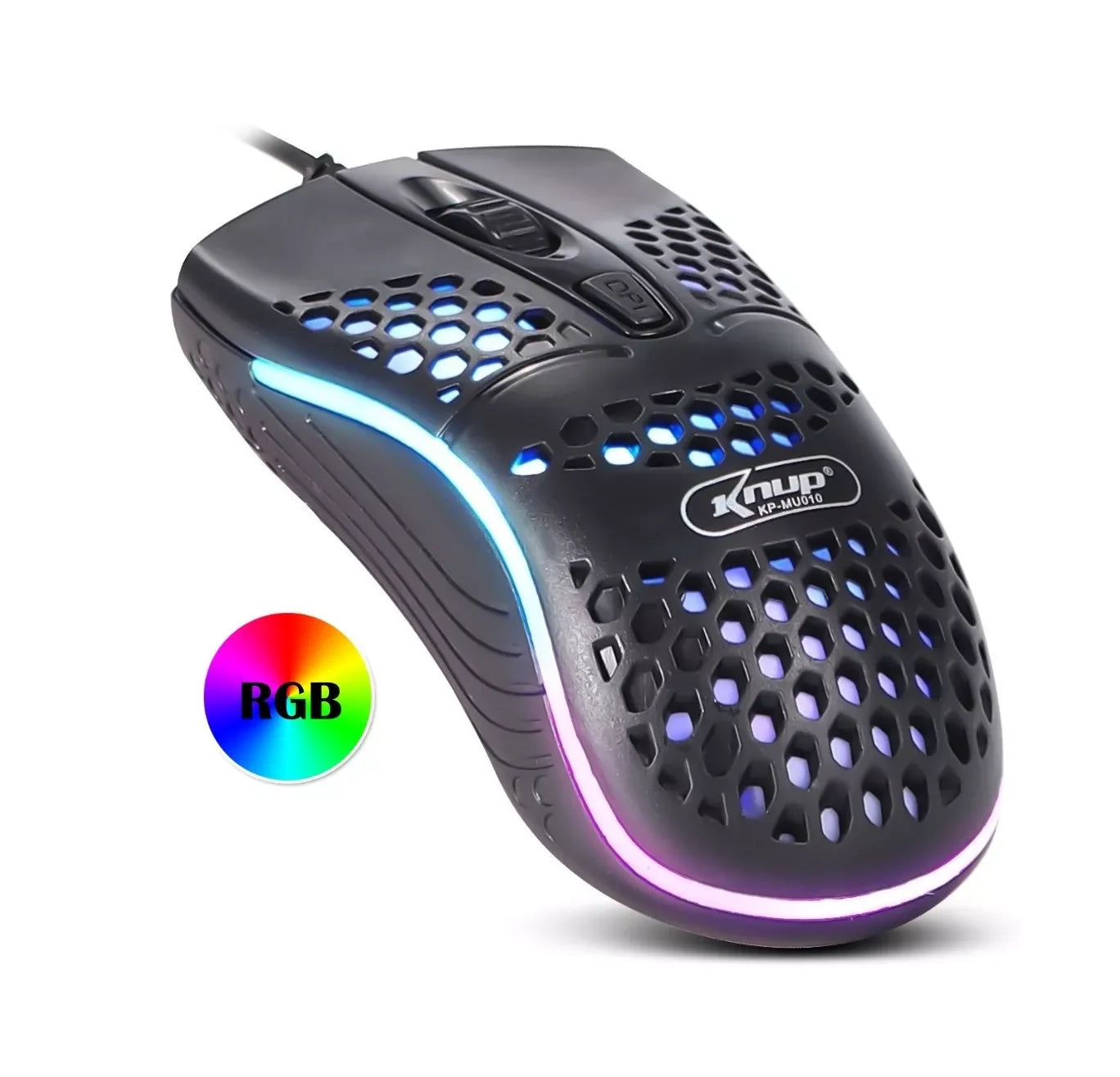 Mouse Gamer Usb Led Knup Com Fio Rgb Ultra